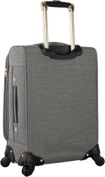 Steve Madden Designer 20 Inch Luggage Collection - Lightweight Softside Expandable Suitcase for Men & Women - Durable Carry On Bag with 4-Rolling Spinner Wheels (Legends Turquoise) - Image 3